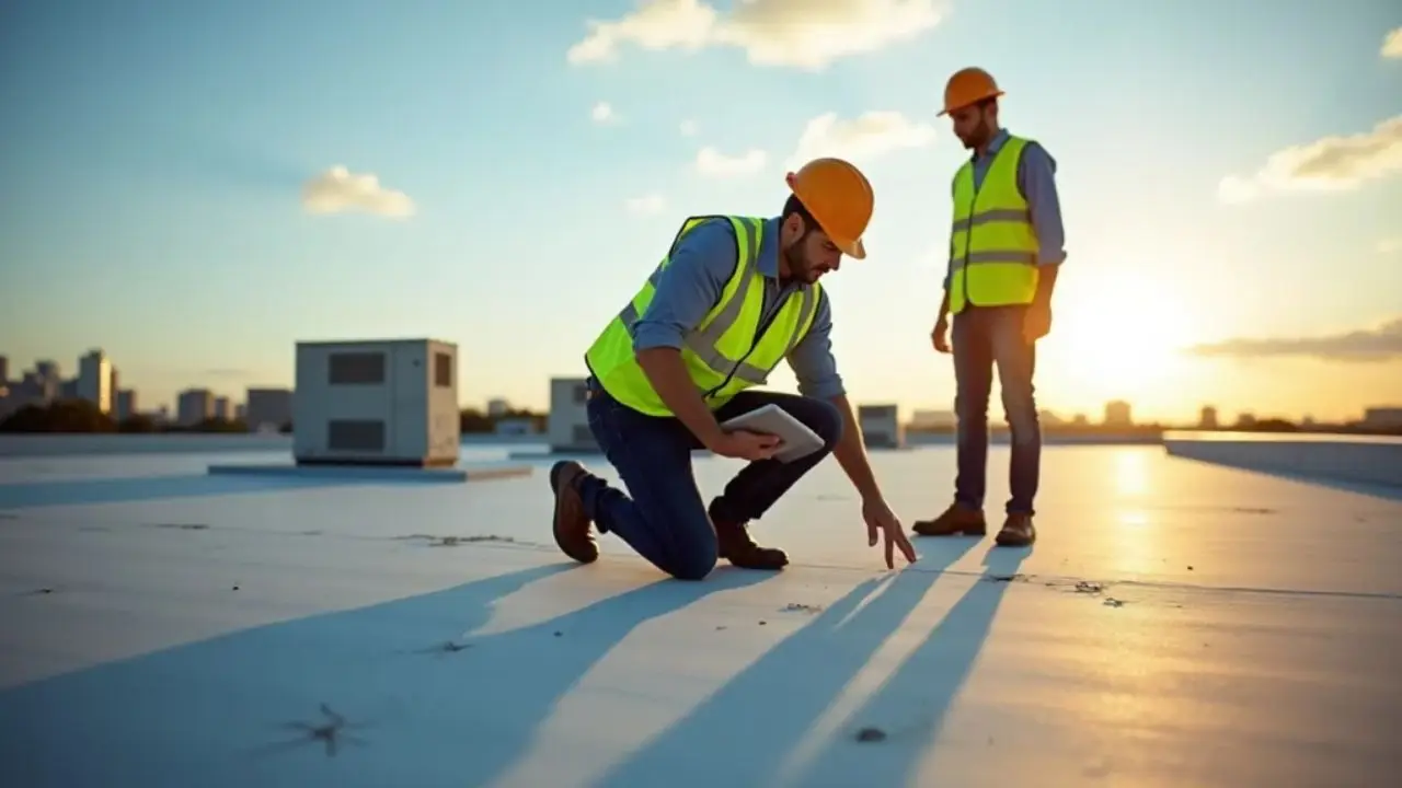 What is included in a commercial roof inspection in Palm Beach?